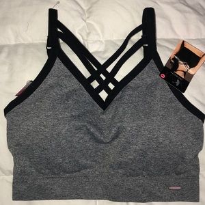 Grey sports bra